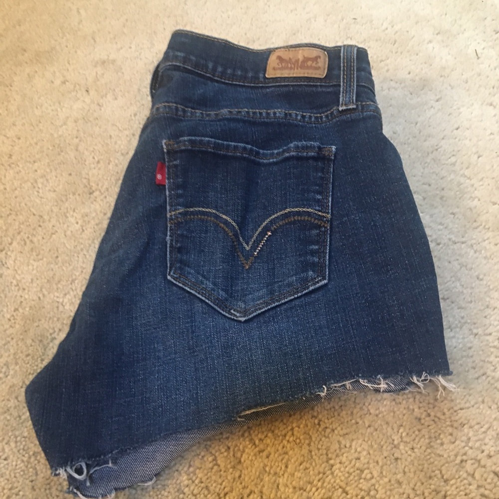 Levi's 529 Cutoff Jean Shorts Distressed Raw Hem